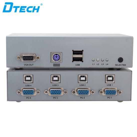 سوئیچ کی وی ام 4 به 1 دیتک  DTECH DT-7017 KVM Switch 4X1